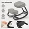 Costway 2 Pcs Rocking Kneeling Chair Ergonomic Posture Correcting Back Padded Cushion